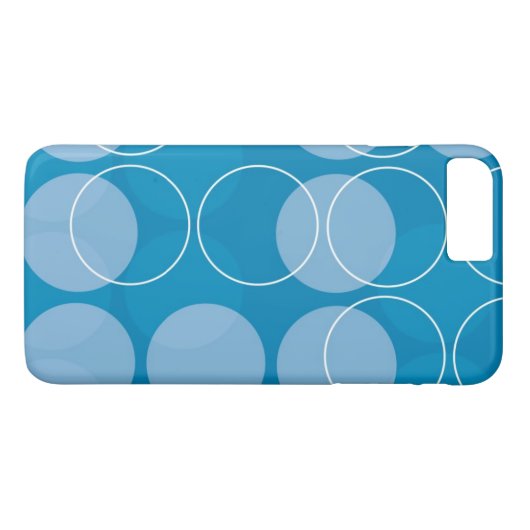 Retro Kreise Case-Mate iPhone Hülle (Rückseite (Horizontal))