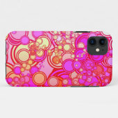 Retro Kreise Case-Mate iPhone Hülle (Rückseite (Horizontal))