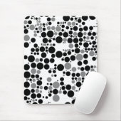 Retro Kreise des Schwarzweiss-Grayscale Mousepad (Mit Mouse)