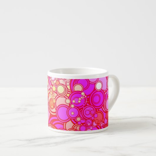 Retro Kreise Espressotasse (Vorderseite Rechts)