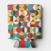 Retro-Kreise: Farbiges Hipster Muster. Dosenkühler (Rückseite)