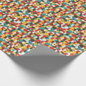Retro-Kreise: Farbiges Hipster Muster. Geschenkpapier (Ecke)