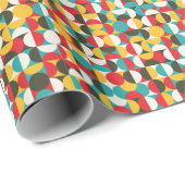 Retro-Kreise: Farbiges Hipster Muster. Geschenkpapier (Rolleneckpunkt)