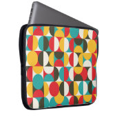 Retro-Kreise: Farbiges Hipster Muster. Laptopschutzhülle (Vorne Rechts)