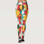 Retro-Kreise: Farbiges Hipster Muster. Leggings (Rückseite)