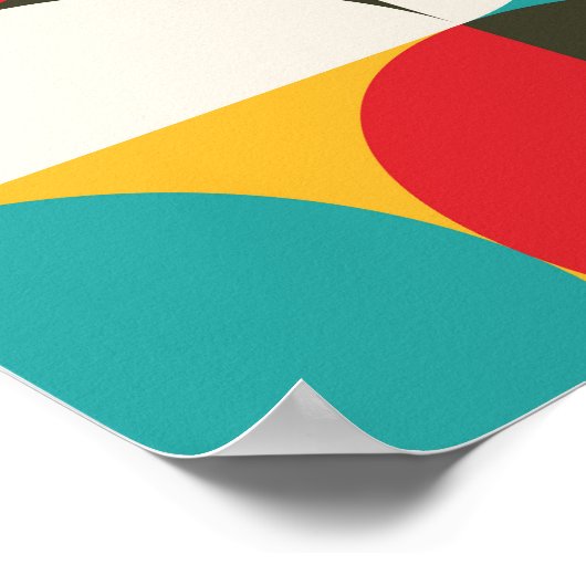 Retro-Kreise: Farbiges Hipster Muster. Poster (Ecke)