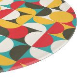 Retro-Kreise: Farbiges Hipster Muster. Schneidebrett (Ecke)