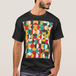 Retro-Kreise: Farbiges Hipster Muster. T-Shirt