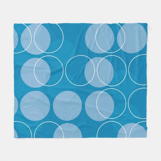 Retro Kreise Fleecedecke (Vorderseite (Horizontal))