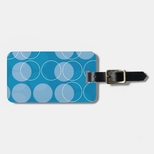 Retro Kreise Gepäckanhänger (Vorderseite horizontal)