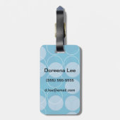 Retro Kreise Gepäckanhänger (Rückseite vertikal)