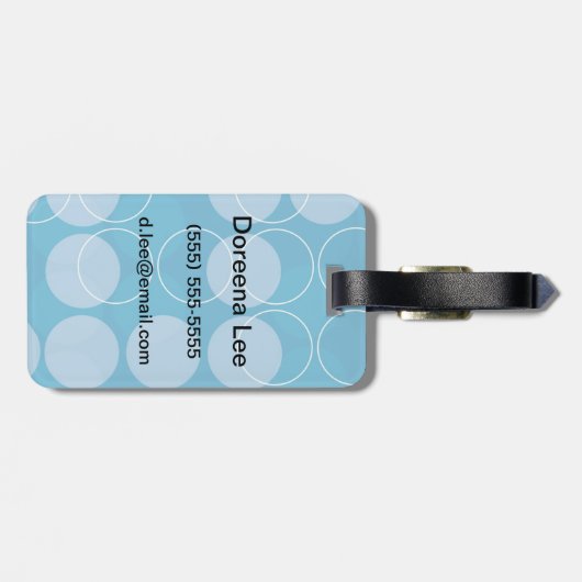Retro Kreise Gepäckanhänger (Rückseite horizontal)