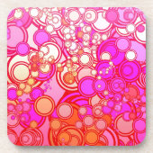 Retro Kreise Getränkeuntersetzer (Vorderseite)