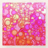 Retro Kreise Glasuntersetzer (Vorderseite)