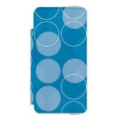 Retro Kreise Incipio iPhone Geldbeutel-Hülle (Folio Vorderseite)