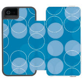 Retro Kreise Incipio iPhone Geldbeutel-Hülle (Folio Geöffnet)