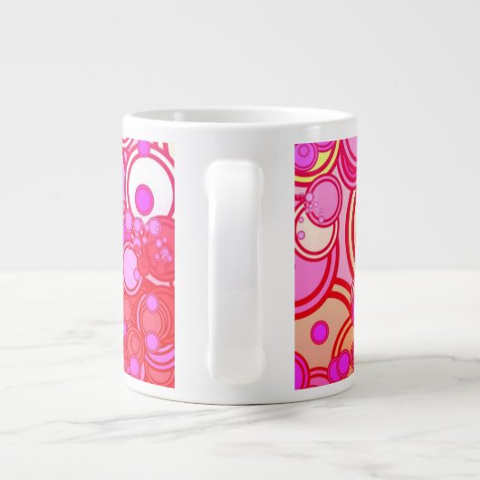 Retro Kreise Jumbo-Tasse (Rückseite)