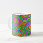 retro Kreise Kaffeetasse (Vorderseite Links)