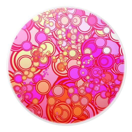 Retro Kreise Keramikknauf (Vorderseite)