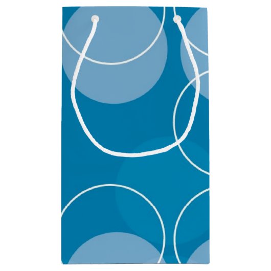 Retro Kreise Kleine Geschenktüte (Rückseite)