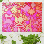 Retro Kreise Küchentuch (Gefaltet)