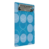 Retro Kreise Mini Klemmbrett (Schrägansicht)