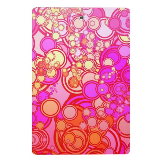 Retro Kreise Mini Klemmbrett (Rückseite)