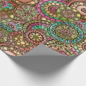 Retro-Kreise mit niedlichen, hellen Farbtönen Must Geschenkpapier (Ecke)