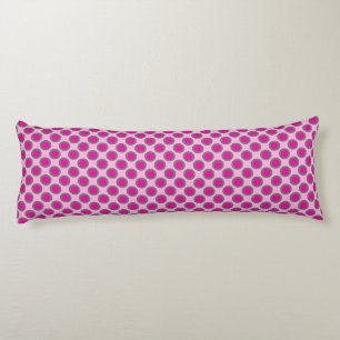 Retro Kreise mit Punkten, Fuchsia, Grau und Pink Seitenschläferkissen