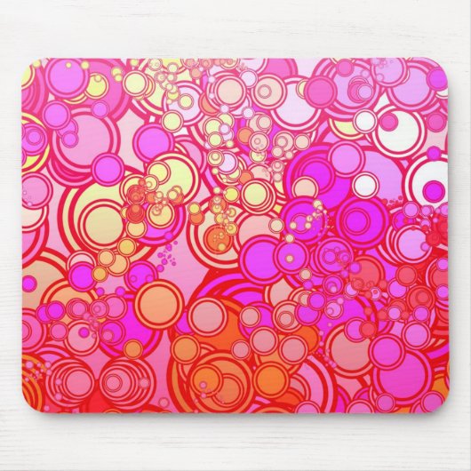 Retro Kreise Mousepad (Vorne)
