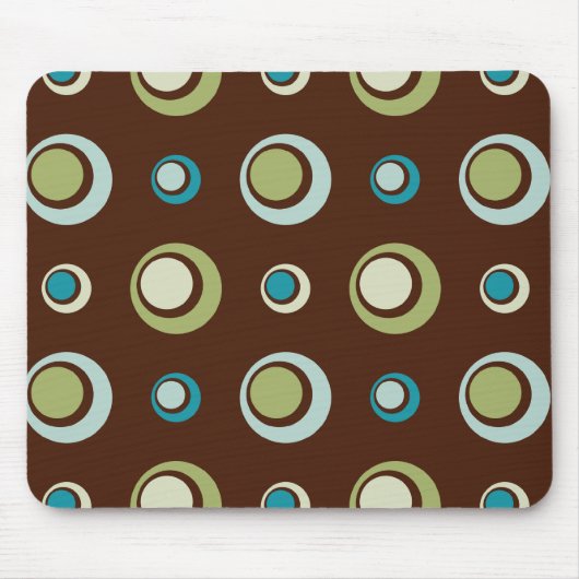 Retro Kreise Mousepad (Vorne)