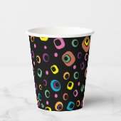 Retro-Kreise Pappbecher (Vorderseite)