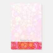 Retro Kreise Post-it Klebezettel (Vorderseite)