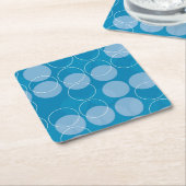 Retro Kreise Rechteckiger Pappuntersetzer (angewinkelt)