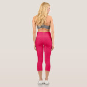 Retro-Kreise rot Capri Leggings (Rückseite)