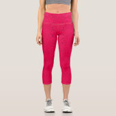 Retro-Kreise rot Capri Leggings (Vorderseite)