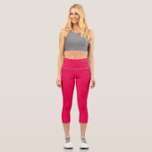 Retro-Kreise rot Capri Leggings (Vorderseite)