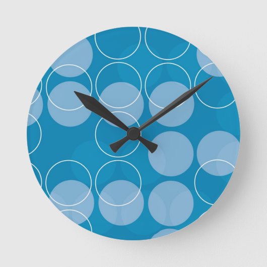 Retro Kreise Runde Wanduhr (Vorderseite)