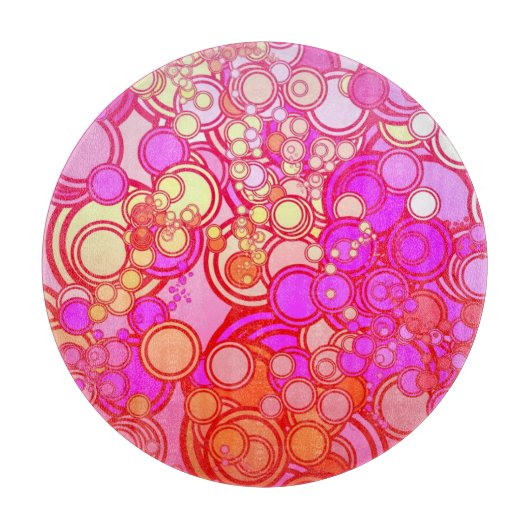 Retro Kreise Schneidebrett (Vorderseite)