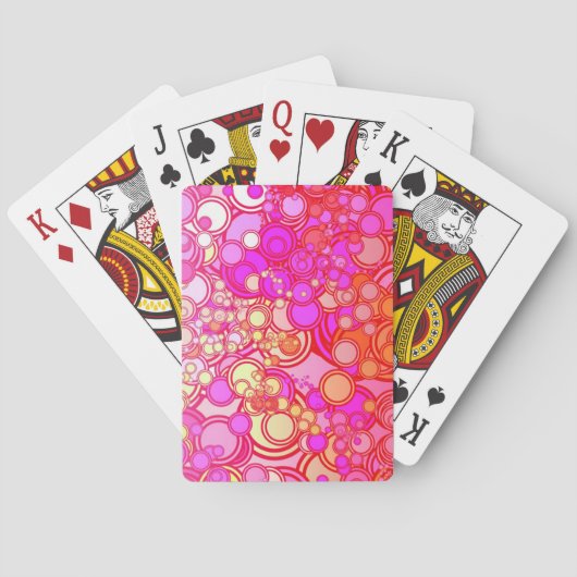 Retro-Kreise Spielkarten (Rückseite)