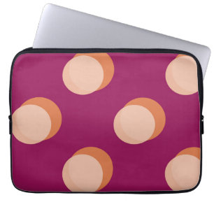 Retro-Kreise und Schatten Fettes Muster Lila Laptopschutzhülle