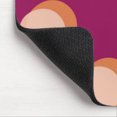 Retro-Kreise und Schatten Fettes Muster Lila Mousepad (Ecke)