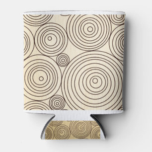 Retro, Kreise, Vintagen, 70er Jahre, beige, braun, Dosenkühler