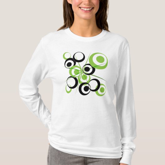 Retro Kreisentwurf T-Shirt (Vorderseite)