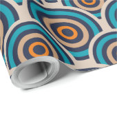 Retro-Kreismuster Geschenkpapier (Rolleneckpunkt)