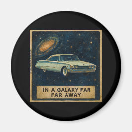 Retro-Kreuzer im tiefen Weltraum Magnet