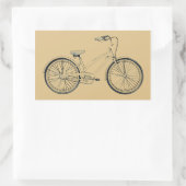 Retro-Kreuzfahrrad Rechteckiger Aufkleber (Tasche)