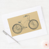 Retro-Kreuzfahrrad Rechteckiger Aufkleber (Umschlag)