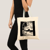 Retro Kreuzfahrt-Schiffs-Budget-Taschen-Tasche Tragetasche (Vorderseite (Produkt))