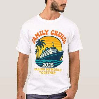 Retro-Kreuzfahrt-Shirt Familienurlaub 2025 T-Shirt